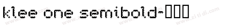 klee one semibold字体转换